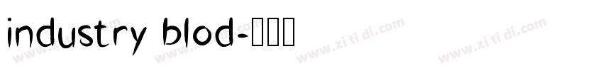 industry blod字体转换